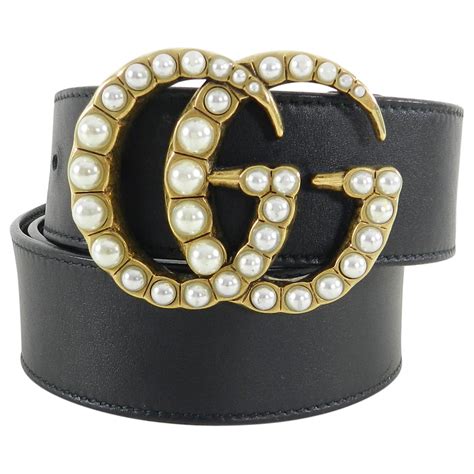 gucci pearl belt sale|large gucci pearl belt.